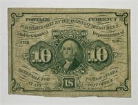 1862 1st Issue 10 Cent Fractional Fr#1242