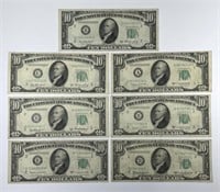 1950 $10 FRN Federal Reserve Note Assortment
