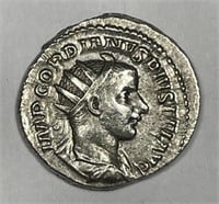 Gordian III  Silver Antoninianus 238-244 AD XF