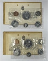 CANADA: Pair of 1965 Silver Prooflike Mint Sets