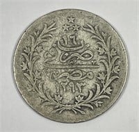 EGYPT: 1891 (1293/17) Silver 10 Qirsh