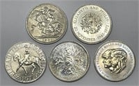 GREAT BRITAIN: 5 Different Crowns 1951-1980