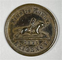 1863 CWT Patriotic, Time Is Money Exigency