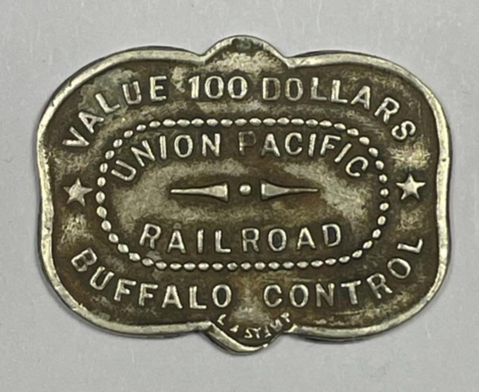 Union Pacific Railroad Value $100 Dollars Buffalo