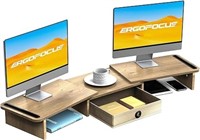 Ergofocus Dual Monitor Stand Riser With Drawer