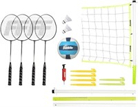 Franklin Sports Volleyball And Badminton Set
