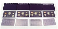 (4) US Mint Proof Sets: 1987-89-89-1990