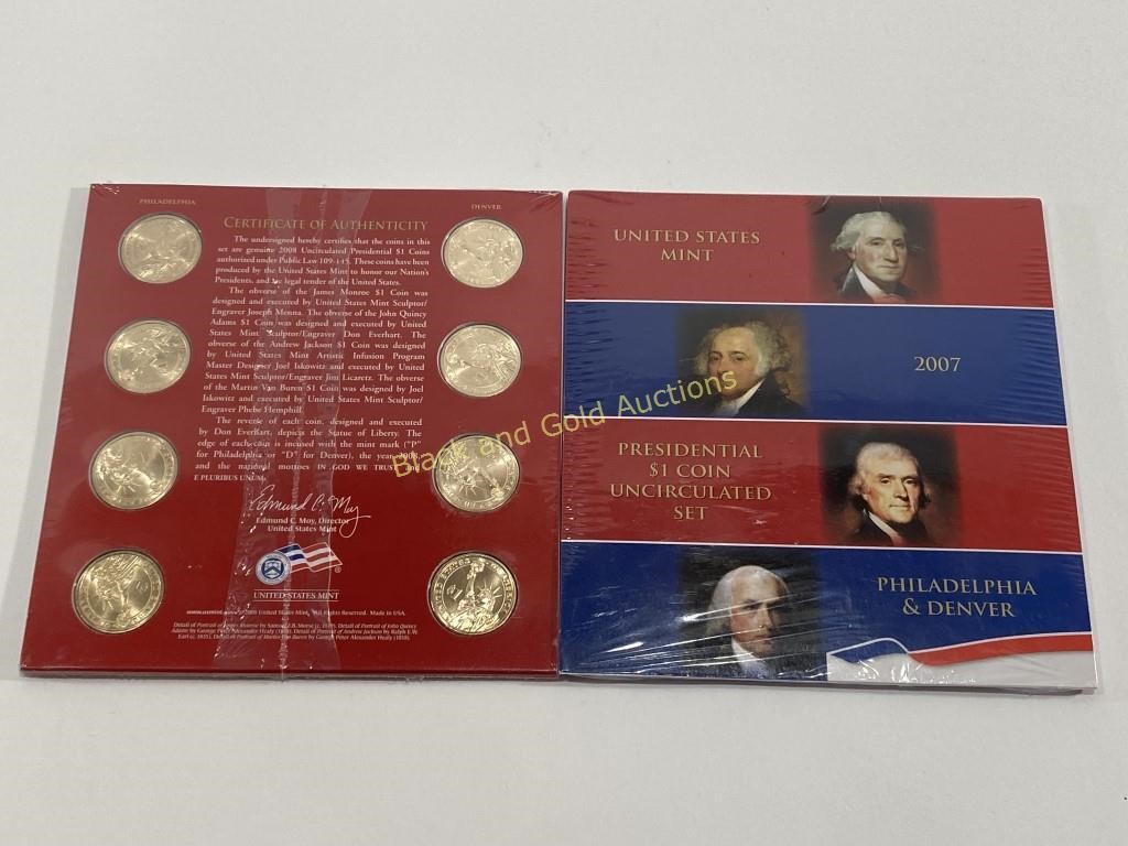 US Mint Presidential Uncirculated Set 2007 & 08
