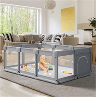 74" ×50" Large Baby Playpen, Baby Playard For
