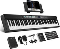 Fesley Piano Keyboard 88 Keys, Full Size Electric
