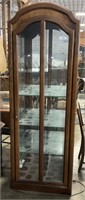 Vintage Arch Top Glass Shelf Curio Cabinet.