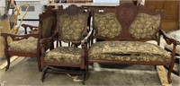 Antique Upholstered Sears 5 pc Parlor Suite.