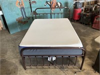 Clean Full Size Bed With Metal Frame.