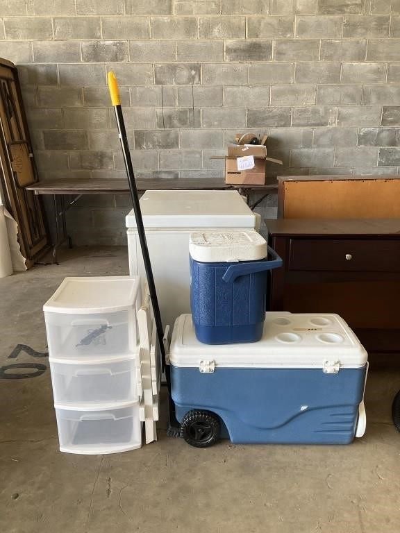 Coleman Coolers, Folding Side Table, Storage.