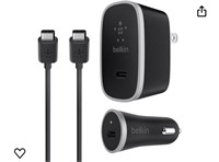 Belkin USB-C Car and Wall Rapid Charging Kit