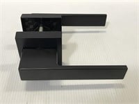 Matte black square modern door handle