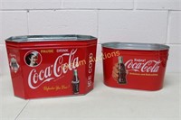 2 Coca- Cola Tin Buckets