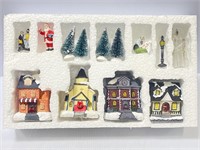 11 Piece Resin Christmas Village Accessories