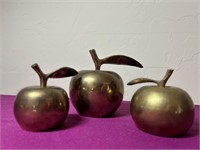 3 Brass Apple Bells