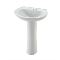 PROJECT SOURCE WHITE PEDESTAL SINK