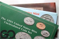 3 US Mint Sets: 1993, 1994, 1996, OGP