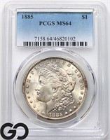 1885 Morgan Silver Dollar, PCGS MS64 Guide: 125