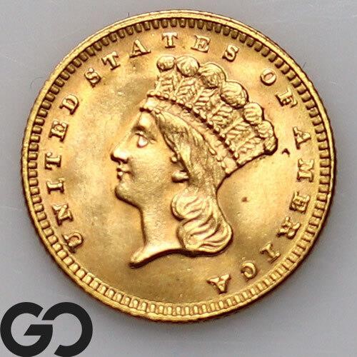 1889 $1 Gold Indian Princess, Gem BU Bid: 870
