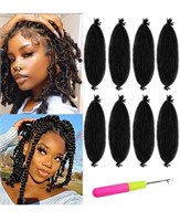 Six packs Springy Afro Twist Hair 10" BT 1B