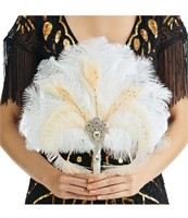 BABEYOND Vintage style Bridal Feather Bouquet