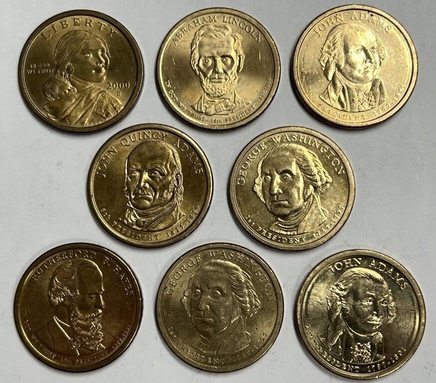 Sacajawea $1 Coins & 7 Presidential $1 Coins!