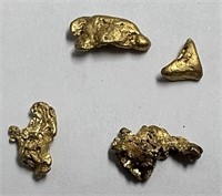 2.0 Gram Lot of 4 REAL Gold Nuggets!