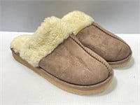 Pair of Brown Fuzzy Slippers