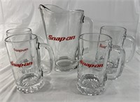 Full Set Snap-On Pitcher and Four Snap-On Mugs!