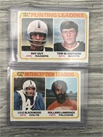 Assorted 1977 NFL Leaders Cards