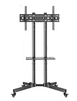 Mobile TV Stand on Wheels Height Adjustable