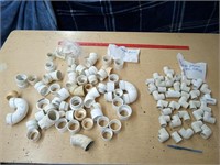 LARGE ASSORTMENT OF PVC PIPE FITTINGS