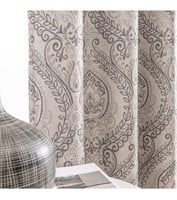 2 panels jinchan Grey Curtains for Living Room
