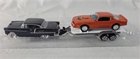 Diecast 1955 Chevy and Pontiac Firebird with