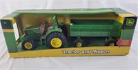 John Deere diecast metal and plastic tractor and