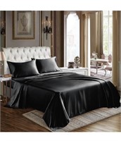 CozyLux Satin Sheets Full Size 4 Pieces