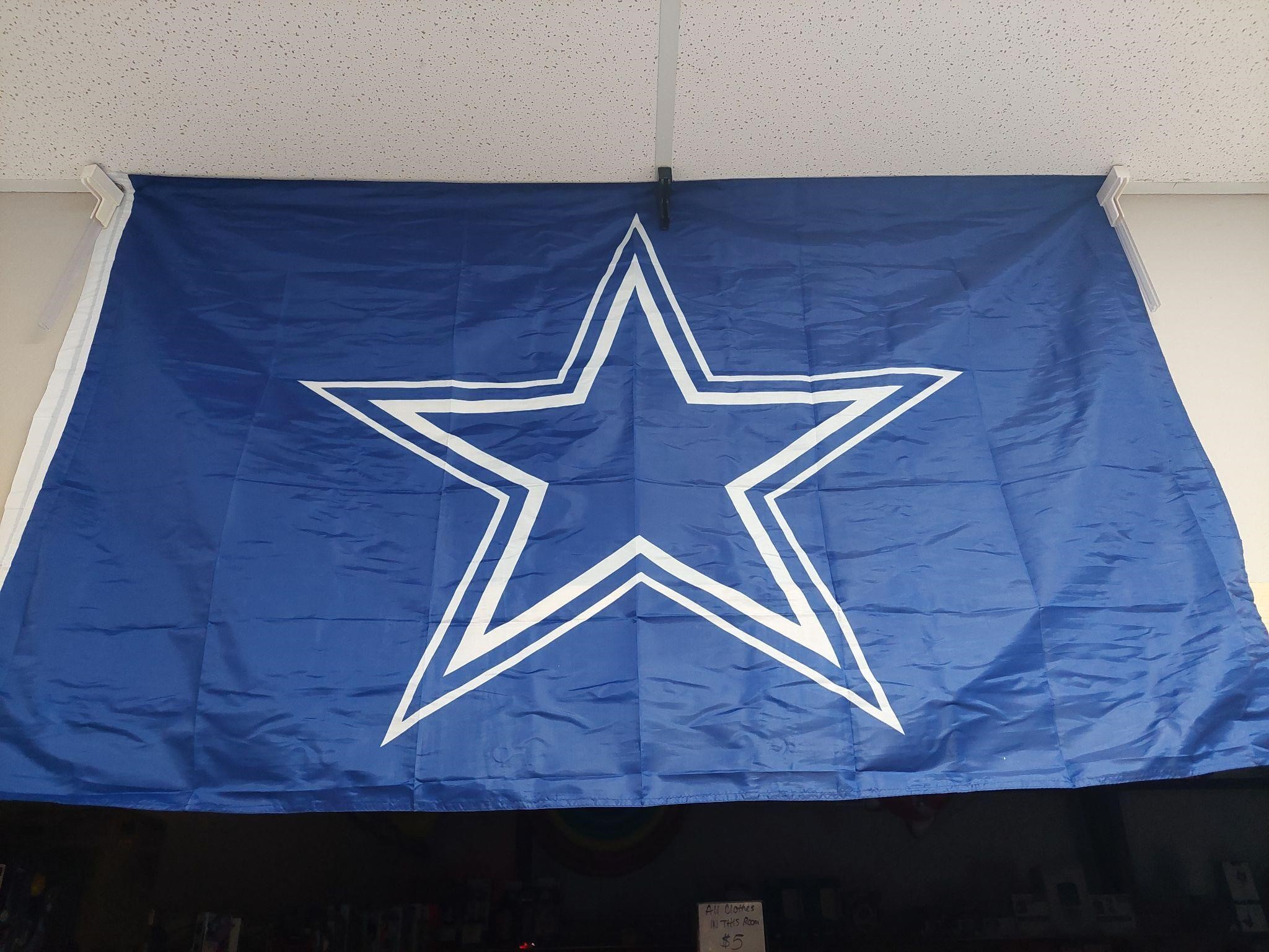 Dallas Cowboy's flag 58"x35"