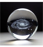 Glass galaxy crystal ball approx 3"
