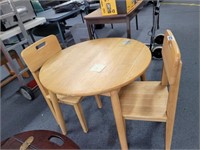 2 SEAT WOODEN CHILDRENS TABLE