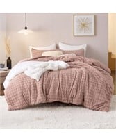 Bedsure Ultra Soft Faux Fur Queen Comforter Set