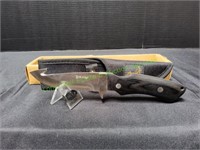 Elk Ridge Gut Hook Knife w/ Black Wood Handle