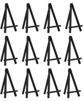 12 Pieces Black 6.25 Inch Mini Wood Display Easels
