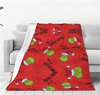 Cute holiday Grinch throw blanket unknown size