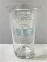 Vintage 1953 Birthday Glass Cup