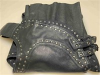 First Classics Leather Motorcycle Chaps Sz M