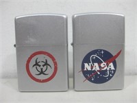 NASA Zippo & Bio Hazard Zippo Lighters Untested